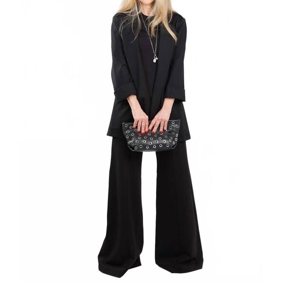 NEW RIPLEY RADER ponte knit wide leg pants in black - Picture 2 of 5